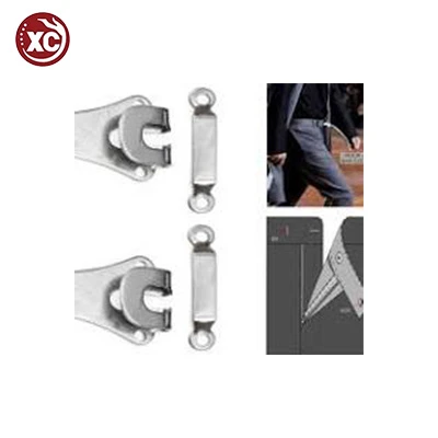 Chiusura con gancio e barra per pantaloni